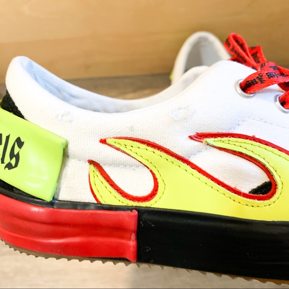 Palm Angels Multicolor Flames Low Top Sneakers 41 - Picture 11 of 14
